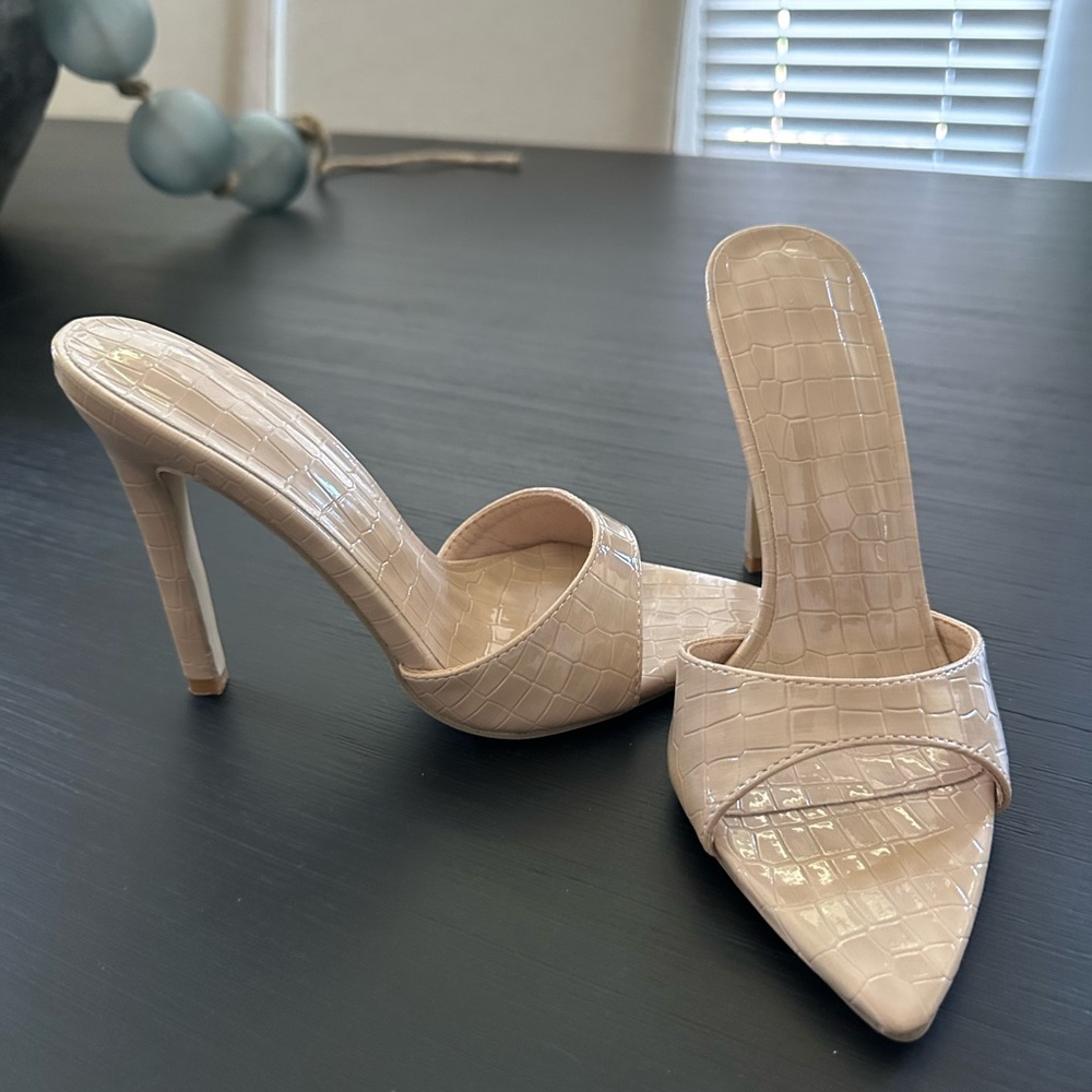 NEW snakeskin heels